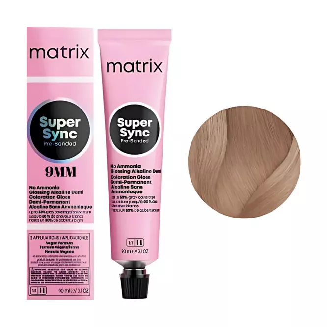 9MM Тонер для волосся на лужній основі без аміаку, 90 мл SUPER SYNC  Pre-Bonded MATRIX