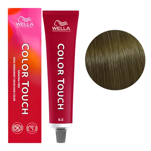 6/0 темний блондин натуральний Фарба для тонування волосся без аміаку (Оновлена формула), 60 мл COLOR TOUCH Wella Professionals
