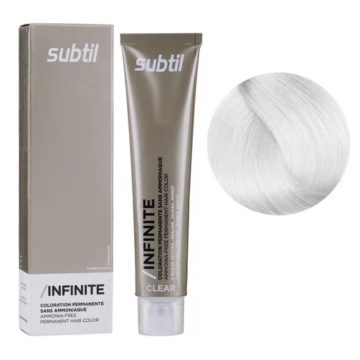 CLEAR (прозорий) Безаміачна стійка крем-фарба для волосся, 60 мл Permanent Hair Color INFINITE SUBTIL