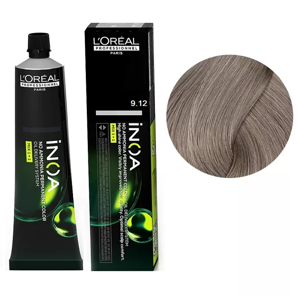 9/12 Фарба для волосся стійка без аміаку, 60мл No-Ammonia Permanent Color  INOA L`Oreal Professionnel 