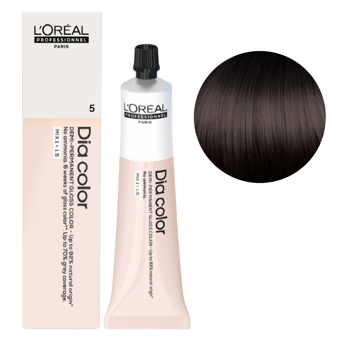 5 Фарба тонуюча на лужній основі без аміаку, 60мл Alkaline Demi-permanent cream color Dia Color L`Oreal Professionnel