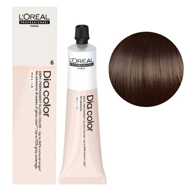 6 Фарба тонуюча на лужній основі без аміаку, 60мл Alkaline Demi-permanent cream color Dia Color L`Oreal Professionnel
