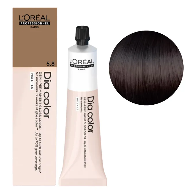 5/8 Фарба тонуюча на лужній основі без аміаку, 60мл Alkaline Demi-permanent cream color Dia Color L`Oreal Professionnel
