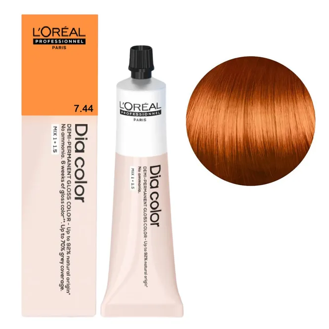 7/44 Фарба тонуюча на лужній основі без аміаку, 60мл Alkaline Demi-permanent cream color Dia Color L`Oreal Professionnel