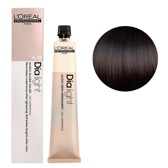 5/12 Фарба-гель тонуюча на кислотній основі без аміаку, 50мл Acidic Gloss Color Dia Light L`Oreal Professionnel