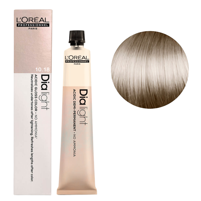 10/18 Фарба-гель тонуюча на кислотній основі без аміаку, 50мл Acidic Gloss Color Dia Light L`Oreal Professionnel