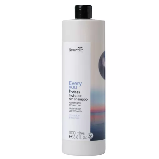 Шампунь зволожуючий для частого використання для нормального та густого  волосся, 1000мл Endless Hydration Rich Shampoo Every You Nouvelle 