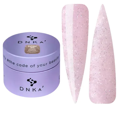 DNKa Builder gel Гель для нарощування нігтів зі світловідбиваючими блискітками  30мл №32 Hollywood Glow