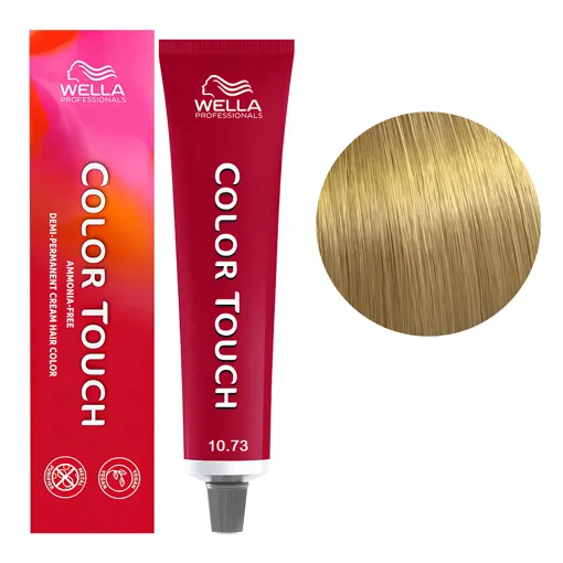 10/73 дуже яскравий блондин коричнево-золотистий Фарба для тонування волосся без аміаку (Оновлена формула), 60 мл COLOR TOUCH Wella Professionals
