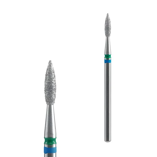 Фреза діамантова DUO ПОЛУМ&rsquo;Я СИНЬО-ЗЕЛЕНЕ діаметр 2,1 мм / робоча частина 8 мм EXPERT (FA11BG021/8) STALEKS PRO