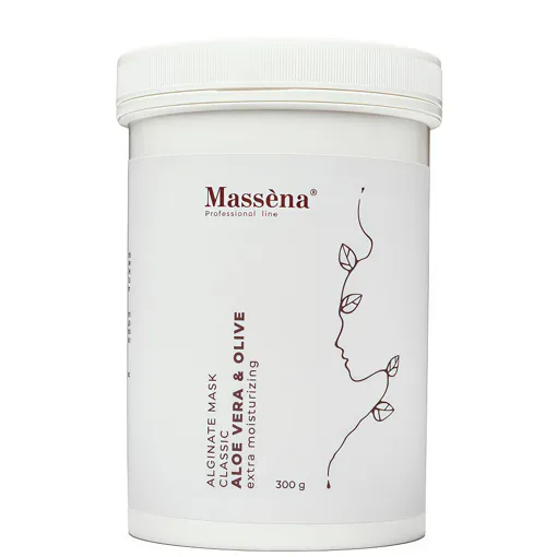 Альгінатна маска для обличчя зволожувальна з "Алое та олією оливи", 300 г ALOE VERA &amp; OLIVE Classic Alginate Mask Massena