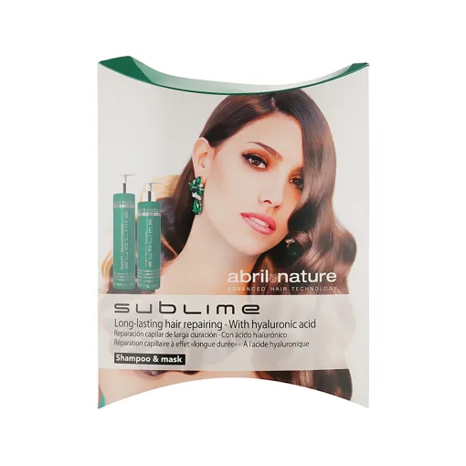 Міні-набір зволожувальний для пошкодженного та густого волосся (шампунь 30 мл + маска 30 мл) SUBLIME Abril et Nature