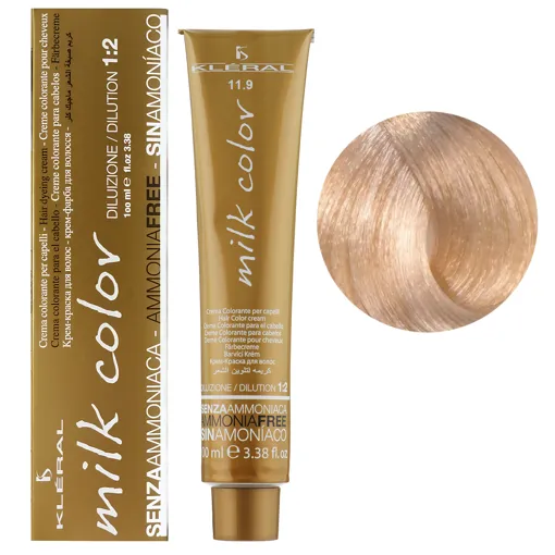 11/9 Пастельний пісок Крем-фарба для волосся перманентна без аміаку, 100 мл Milk Color KLERAL System