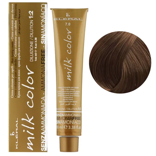 7/0 Русявий Крем-фарба для волосся перманентна без аміаку, 100 мл Milk Color KLERAL System