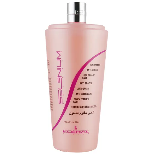 Шампунь проти жирного волосся з білком пшениці, 1000 мл GREASY HAIR Shampoo Selenium Line KLERAL System