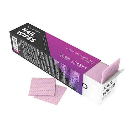 Серветки перфоровані безворсові РОЖЕВІ (400 шт) EXPERT (WE-400) STALEKS PRO