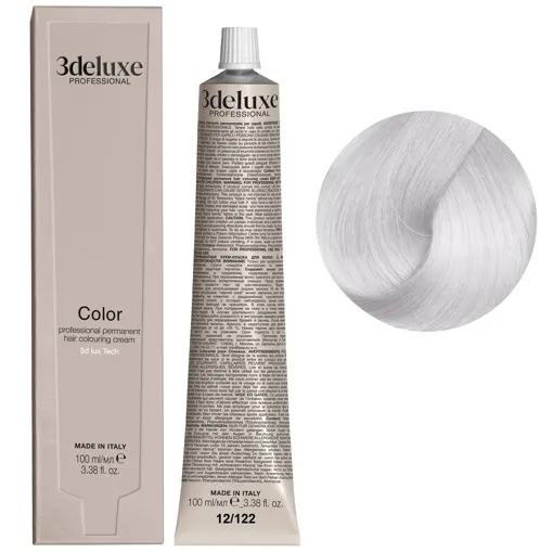 12/122 спеціальний блондин сандре фіолетовий Фарба для волосся, 100 мл Permanent Hair Color 3Deluxe Professional
