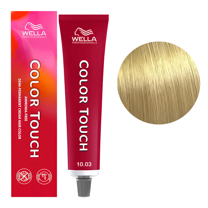 10/03 найсвітліший натурально-золотистий Фарба для тонування волосся без аміаку (Оновлена формула), 60 мл COLOR TOUCH Wella Professionals