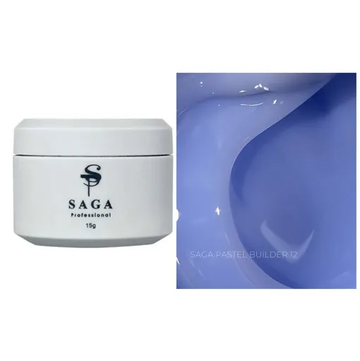 Гель для нарощування та укріплення нігтів, 15 мл №012 Pastel Builder Gel SAGA Professional