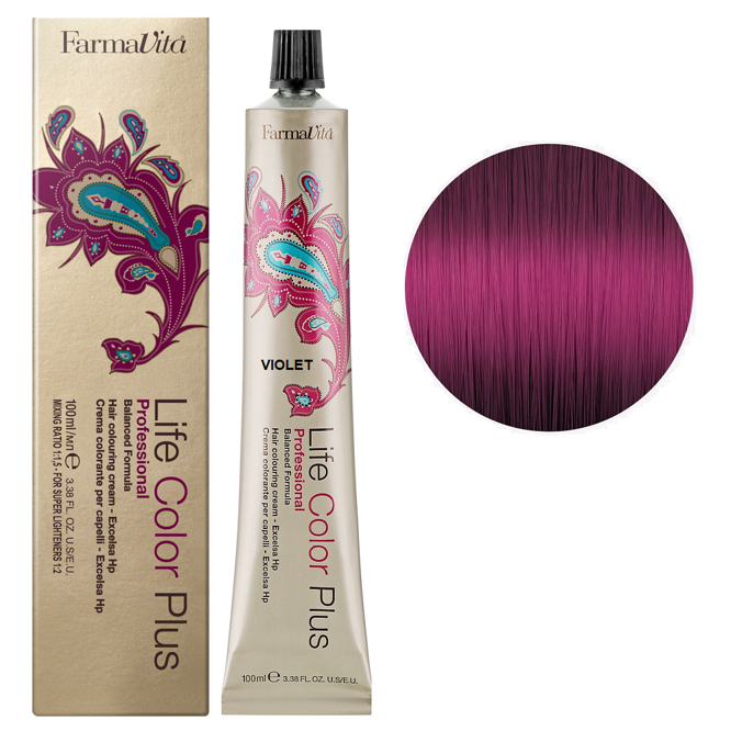 Фіолетовий мікстон (VIOLET) Фарба для волосся 100 мл.Life Color Plus FarmaVita