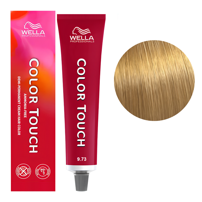 9/73 дуже світлий блондин коричнево-золотистий Фарба для тонування волосся без аміаку (Оновлена формула), 60 мл COLOR TOUCH Wella Professionals