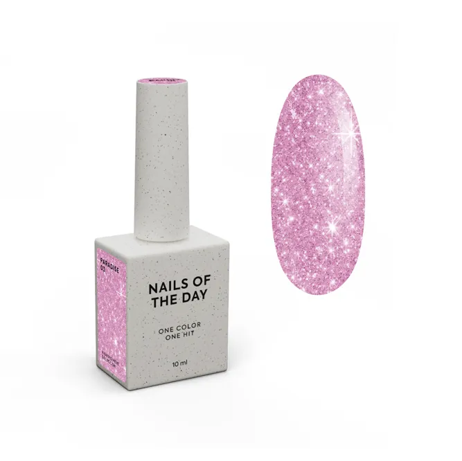 Гель-лак з яскравими блискітками, 10 мл №03 PARADISE Gel polish NAILSOFTHEDAY