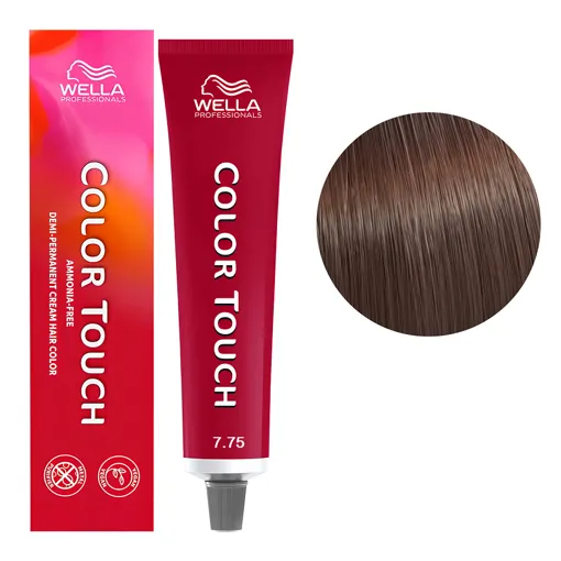 7/75 середній блондин коричнево-махагоновий Фарба для тонування волосся без аміаку (Оновлена формула), 60 мл COLOR TOUCH Wella Professionals
