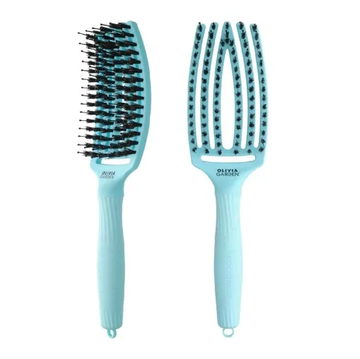 Щітка для волосся комбінована нейлон з щетиною FINGER BRUSH DOLCE VITA Колір: Blue Sky ID1882 Olivia Garden