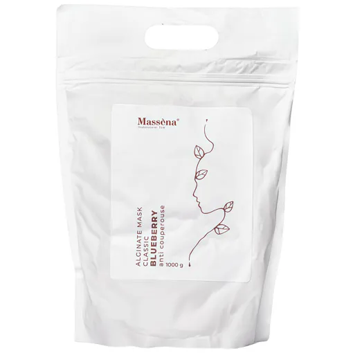 Альгінатна маска для обличчя проти куперозу "Чорниця", 1000 г BLUBERRY Classic Alginate Mask Massena