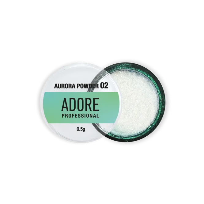 Втирка-хамелеон для нігтів, 0,5г №02 Aurora Powder ADORE