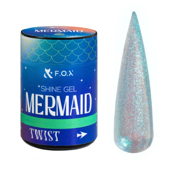 Гель для моделювання та укріплення натуральних нігтів, 20мл №002 Mermaid Shine Gel  F.O.X