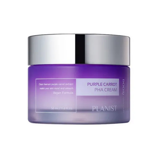 Крем зволожувальний для чутливої, сухої та текстурованої шкіри обличчя з екстрактом фіолетової моркви, 50 мл PLANIST Purple Carrot PHA CREAM DAENG GI MEO RI