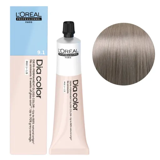 9/1 Фарба тонуюча на лужній основі без аміаку, 60мл Alkaline Demi-permanent cream color Dia Color L`Oreal Professionnel