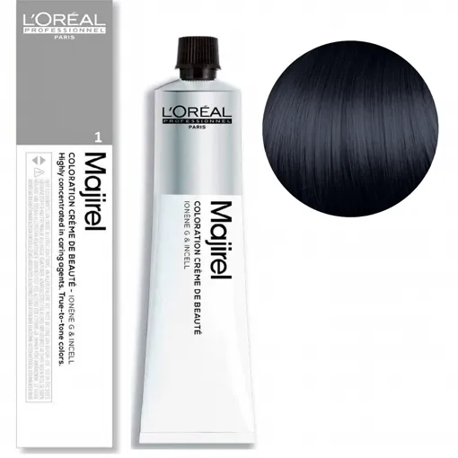 1 Чорний натуральний Фарба для волосся стійка, 60 мл  Majirel L`Oreal Professionnel (оновлений формат)