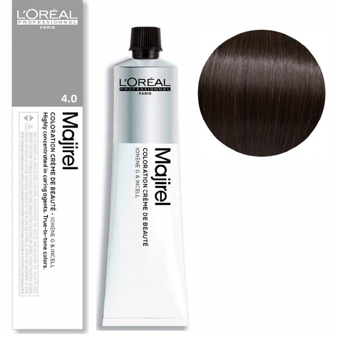 4/0 Коричневий натуральний інтенсивний Фарба для волосся стійка , 60 мл  Majirel L`Oreal Professionnel (оновлений формат)