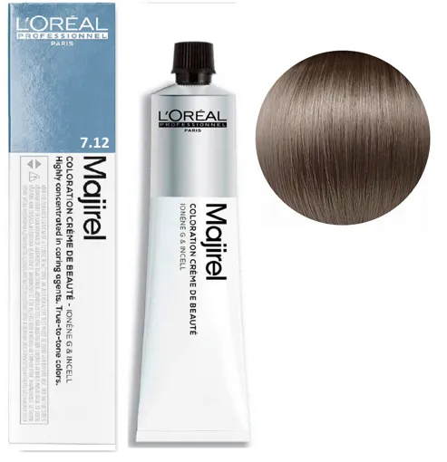 7/12 Блондин попелясто-фіолетовий Фарба для волосся стійка, 60 мл  Majirel L`Oreal Professionnel (оновлений формат)