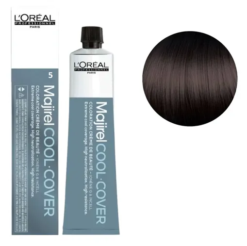 5 Світло-коричневий натуральний Фарба для волосся стійка для сивини, 60 мл  Majirel Cool Cover L`Oreal Professionnel (оновлений формат)