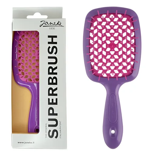 Щітка для волосся продувна ( колір: Сливовий з серединкою фуксія ) PLUM FUCHSIA Standart SUPERBRUSH Janeke
