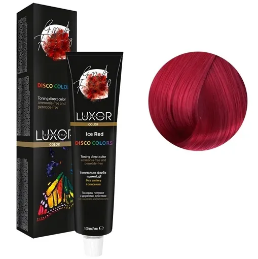 Льодяний червоний (Ice Red) Тонувальний фарбник прямої дії, 100 мл DISCO COLORS LUXOR Professional