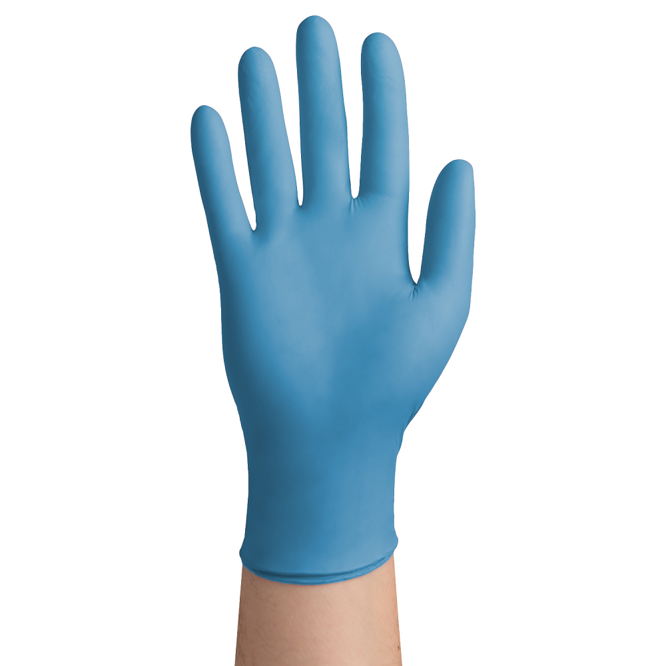 Рукавички нітрилові, нестерильні, неприпудрені, розмір M (100 шт), колір: БЛАКИТНИЙ easyCARE nitrile ZARYS