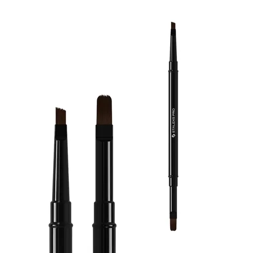 Пензлик двосторонній EXPERT для гелю 11 мм / для гелю 7 мм (NBE-06/10) STALEKS PRO