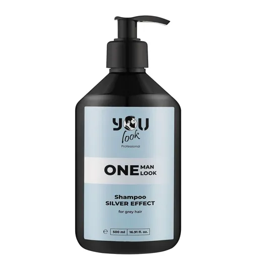 Шампунь чоловічий для нейтралізації жовтизни, 500 мл Shampoo SILVER EFFECT ONE MAN LOOK You look Professional