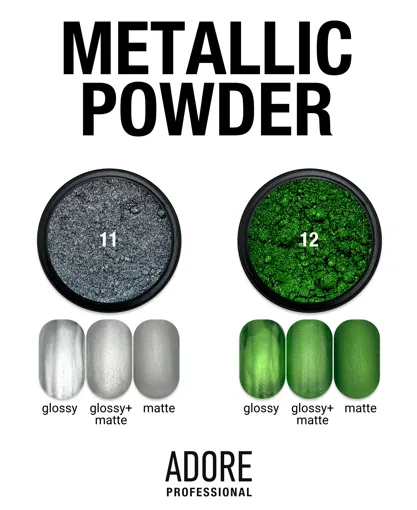 Металева хромована втирка, 0,5 г №11 Metallic Powder ADORE