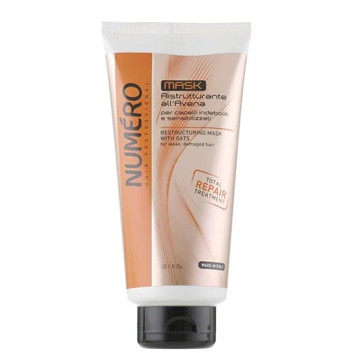 Крем-маска для відновлення волосся з витяжкою вівса, 300 мл Restructuring Mask with Oats Avena Numero BRELIL Professional