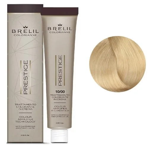 10/00 Крем-фарба для волосся перманентна з низьким вмістом аміаку, 100мл  Colorianne Prestige BRELIL Professional