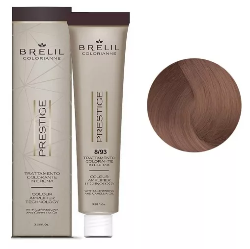 8/93 Крем-фарба для волосся перманентна з низьким вмістом аміаку, 100мл  Colorianne Prestige BRELIL Professional