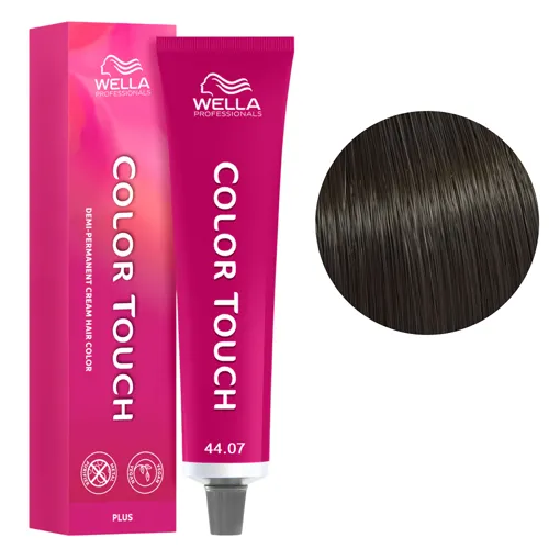 44/07 середній коричневий натурально-коричневий Фарба для тонування волосся без аміаку (Оновлена формула), 60 мл COLOR TOUCH PLUS Wella Professionals