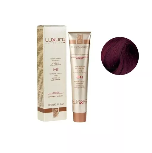 5/6 Світло-коричневий червоний Крем-фарба для волосся з білим чаєм та екстрактом орхідеї, 100 мл LUXURY Haircolor GREEN LIGHT