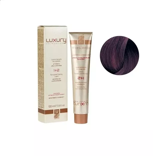 6/2 Темний блондин фіолетовий Крем-фарба для волосся з білим чаєм та екстрактом орхідеї, 100 мл LUXURY Haircolor GREEN LIGHT