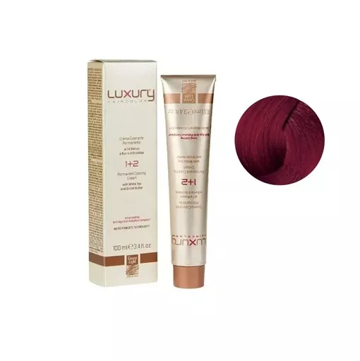 6/6 Темний блондин червоний Крем-фарба для волосся з білим чаєм та екстрактом орхідеї, 100 мл LUXURY Haircolor GREEN LIGHT